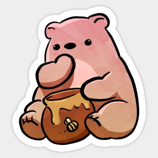 Pink Cute Kawaii Bear Sticker